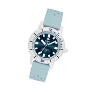 Zodiac Super Seawolf Ceramic COSC Automatic Dive Watch with Blue Dial #ZO9590 tilt