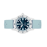 Zodiac Super Seawolf Ceramic COSC Automatic Dive Watch with Blue Dial #ZO9590 side