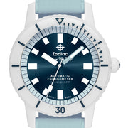 Zodiac Super Seawolf Ceramic COSC Automatic Dive Watch with Blue Dial #ZO9590 dial