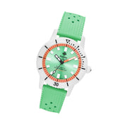 Zodiac Super Seawolf Ceramic COSC Automatic Dive Watch with Green Dial #ZO9592 tilt