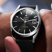 Zodiac Olympos Automatic Black Leather Watch #ZO9700 lifestyle