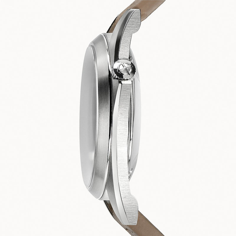 Zodiac Olympos Automatic Brown Leather Watch #ZO9702 crown