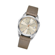 Zodiac Olympos Automatic Brown Leather Watch #ZO9702 tilt