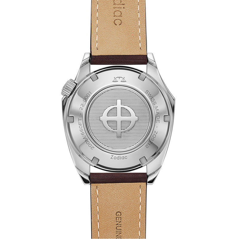 Zodiac Olympos Automatic Watch with Textured Dial #ZO9712 back