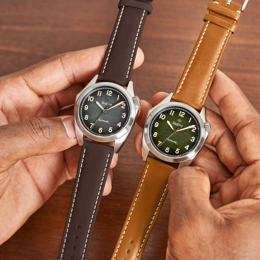 Sラム15◯●マルコページ●◯ Zodiac Olympos Automatic Watch with Textured Dial #ZO9712 — Long
