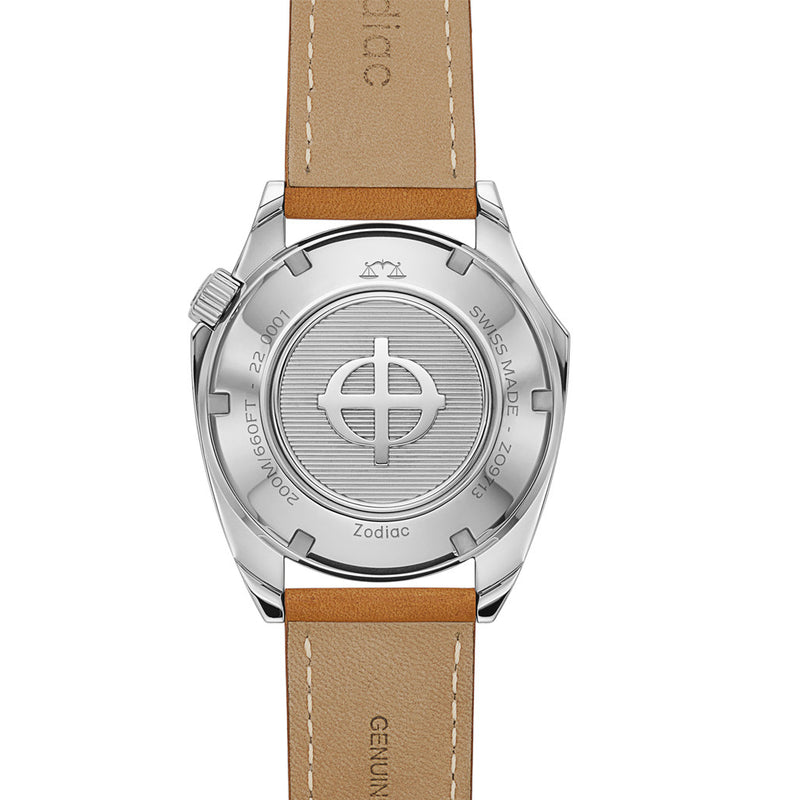Zodiac Olympos Automatic Watch with Textured Green Dial #ZO9713 back