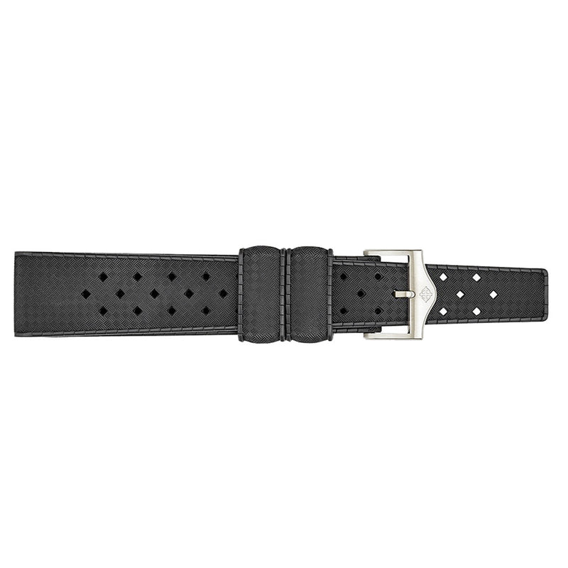 Zodiac OEM Black Rubber Strap Set (20mm) #ZOS1007 side