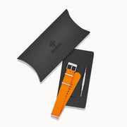 Zodiac OEM Orange Single Pass Rubber Strap Set (20mm) #ZOS1013 package