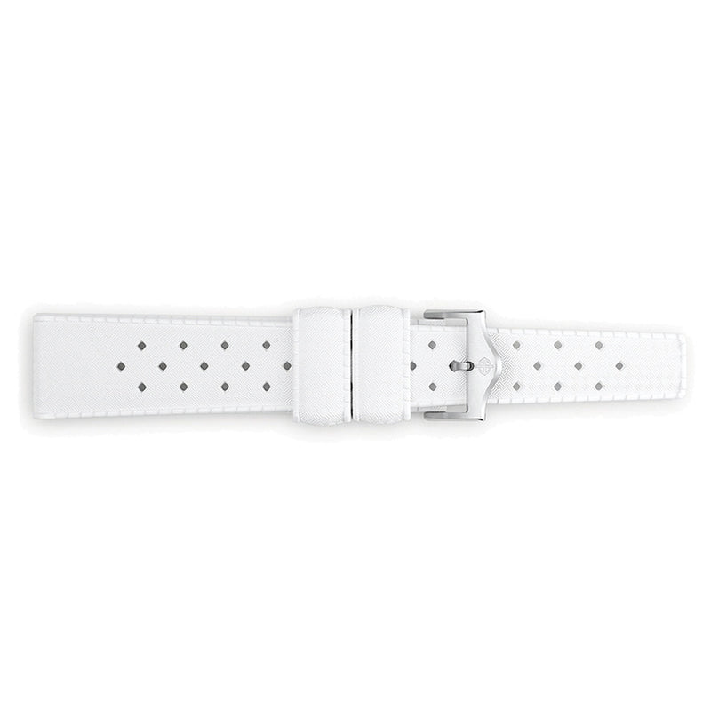 Zodiac OEM White Rubber Strap Set (20mm) #ZOS1015 side