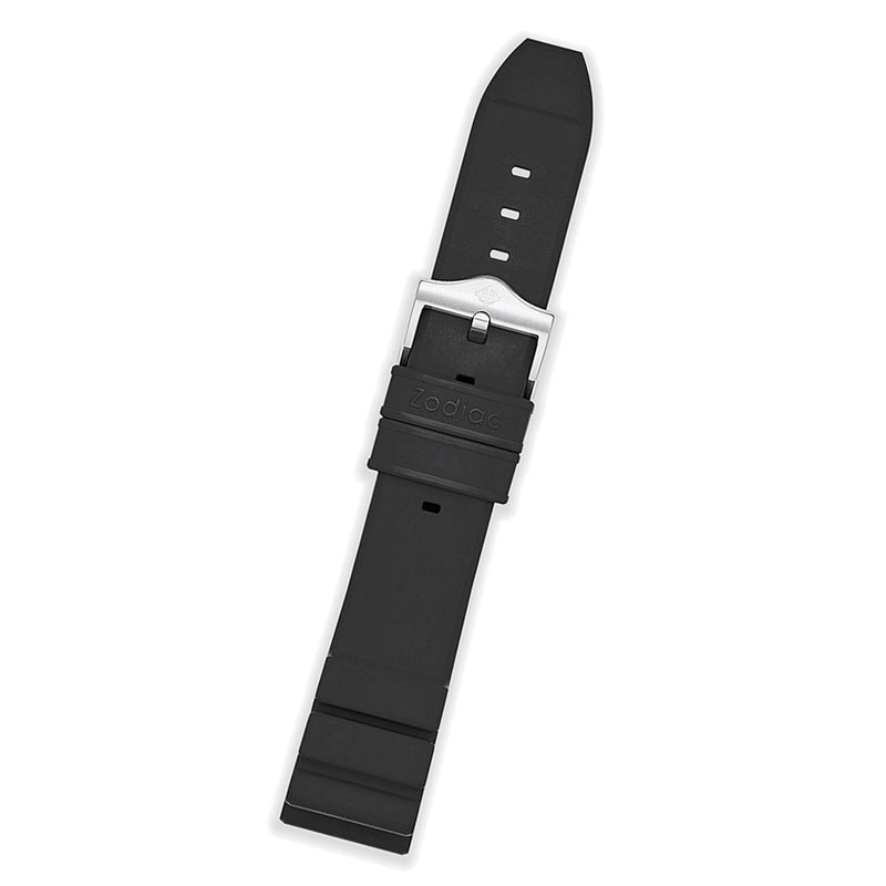 Zodiac OEM Black Accordion Rubber Strap Set (20mm) #ZOS1017 tilt