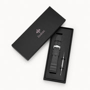 Zodiac OEM Black Accordion Rubber Strap Set (20mm) #ZOS1017 open package