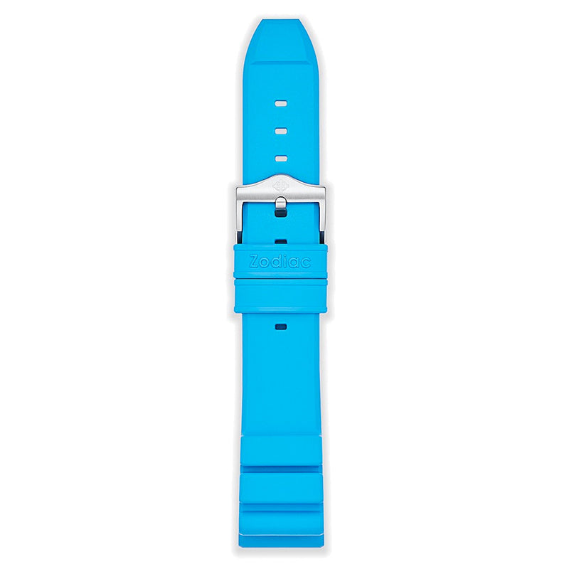 Zodiac OEM Light Blue Accordion Rubber Strap Set (20mm) #ZOS1018 zoom