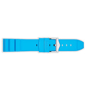 Zodiac OEM Light Blue Accordion Rubber Strap Set (20mm) #ZOS1018 side