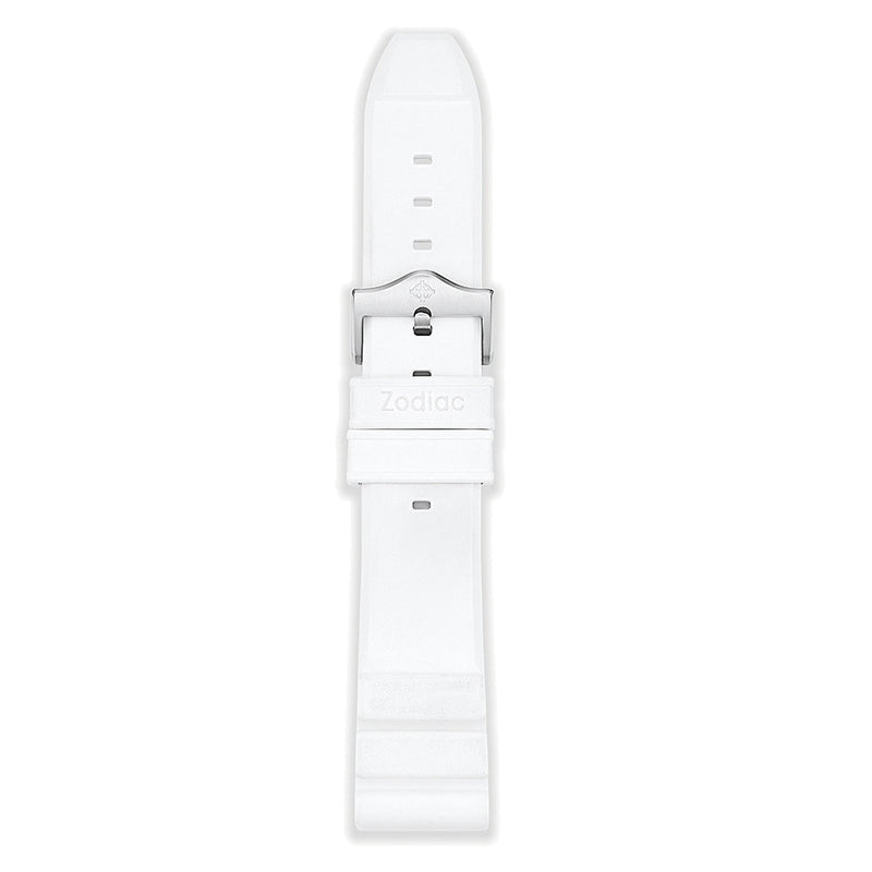 Zodiac OEM White Accordion Rubber Strap Set (20mm) #ZOS1019 zoom