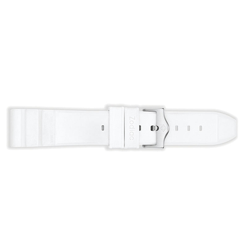 Zodiac OEM White Accordion Rubber Strap Set (20mm) #ZOS1019 side