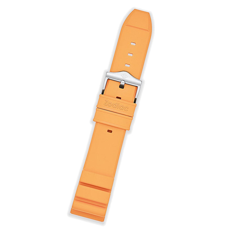 Zodiac OEM Orange Accordion Rubber Strap Set (20mm) #ZOS1020 tilt