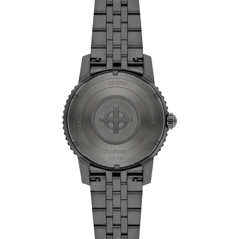 Zodiac Super Sea Wolf Gun Metal Watch with Meteorite Dial #ZO9292