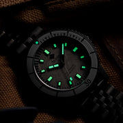 Zodiac Super Sea Wolf Gun Metal Watch with Meteorite Dial #ZO9292
