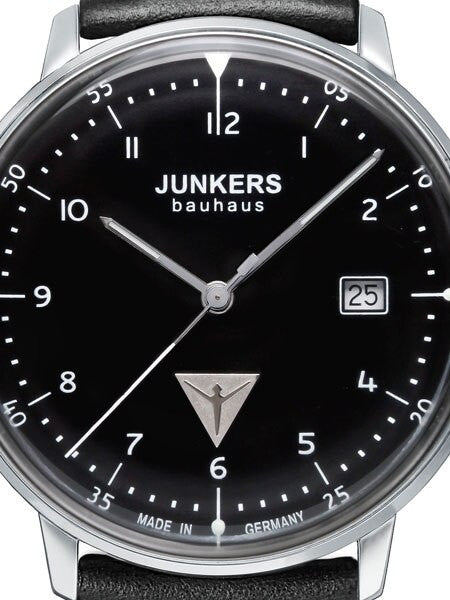 Junkers Bauhaus Swiss Quartz Watch with Domed Hesalite Crystal #6046-2