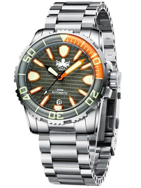 PHOIBOS 500-Meter Great Wall Swiss ETA Automatic Dive Watch with DD AR Sapphire Crystal #PY022D