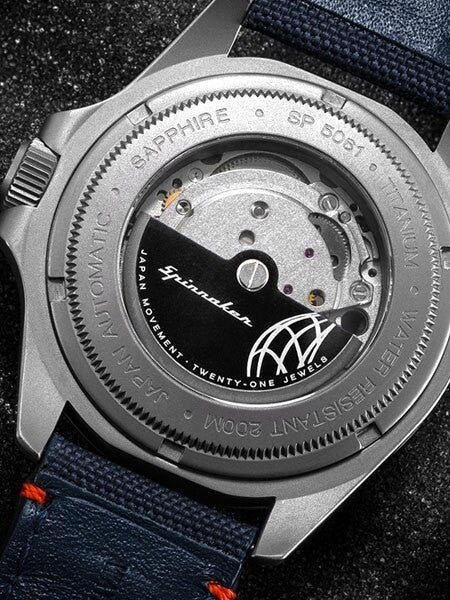 Spinnaker Tesei Titanium Automatic 200 Meter Dive Watch With Blue Dial SP-5061-02