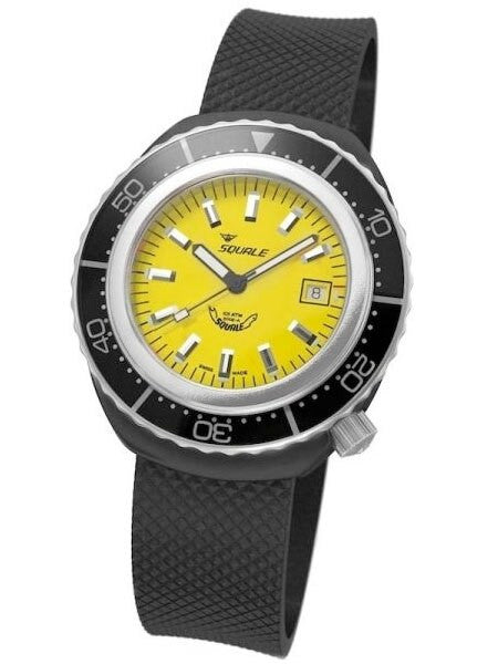 Squale 1000 meter Professional Swiss Automatic Dive watch with Black PVD Case #2002Y-PVD-R