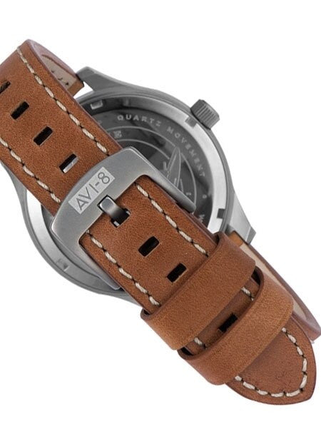 AVI-8 Hawker Hurricane Aviator Watch with Altimeter Style Dial #AV-4053-0A