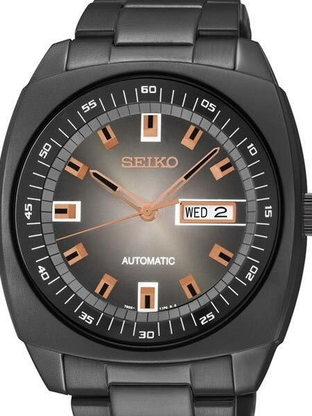 Seiko Recraft Series Automatic Watch with Black PVD 43.5mm Case and Bracelet #SNKM99