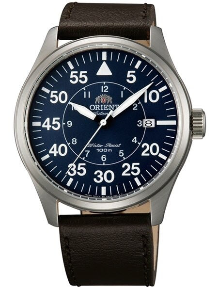 Scratch and Dent - Orient 21-Jewel Automatic Aviator Flight Watch with Brown Leather Strap #ER2A004D 1