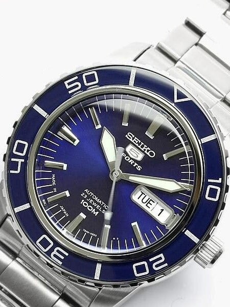 Seiko 41mm Sports 5, 23-Jewel Automatic Watch with Day and Date Window #SNZH53J1