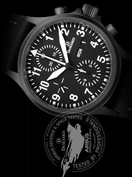 Damasko Swiss Valjoux 7750 Chronograph with a 60-Minute Stopwatch and 12-Hour Totalizer #DC56BK