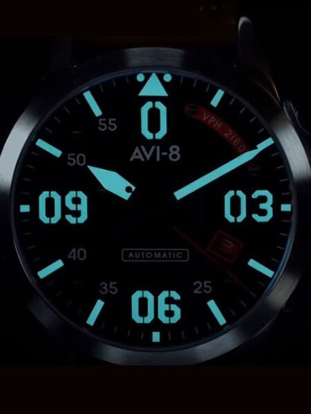 AVI-8 24-Jewel Automatic Bottisham Limited Edition P-51 Mustang #AV-4069-02