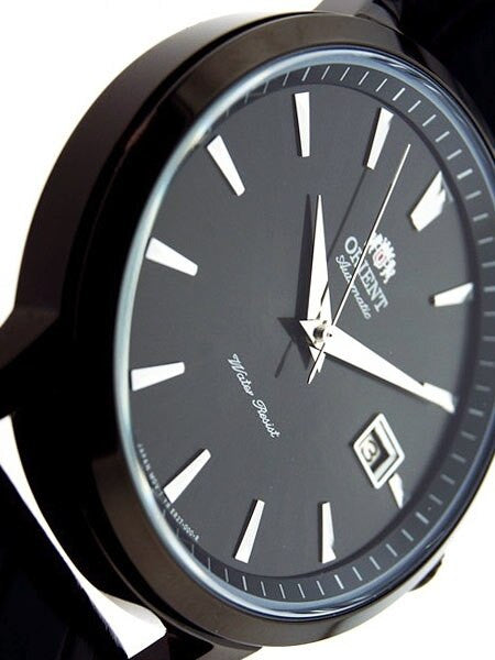Orient Symphony Automatic Dress Watch with Black Dial, Black PVD Case #ER27001B
