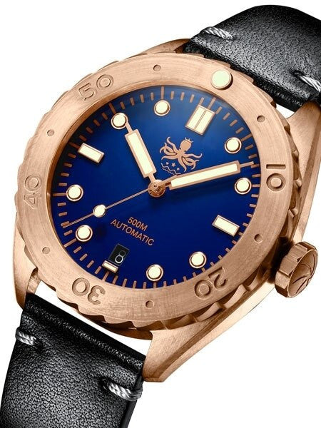Scratch and Dent - PHOIBOS Eagle Ray 500-Meter Swiss Automatic Dive Watch with Bronze Case, DD AR Sapphire Crystal #SND1008