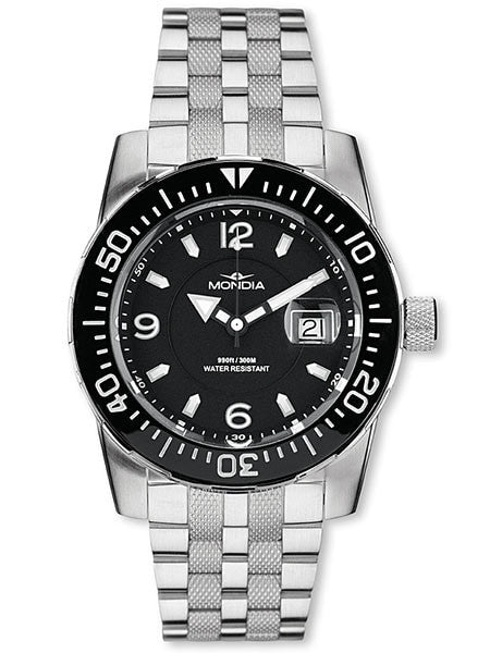 Mondia Wave Swiss Quartz 300 Meter Dive Watch with a Ceramic Bezel #1-690-1