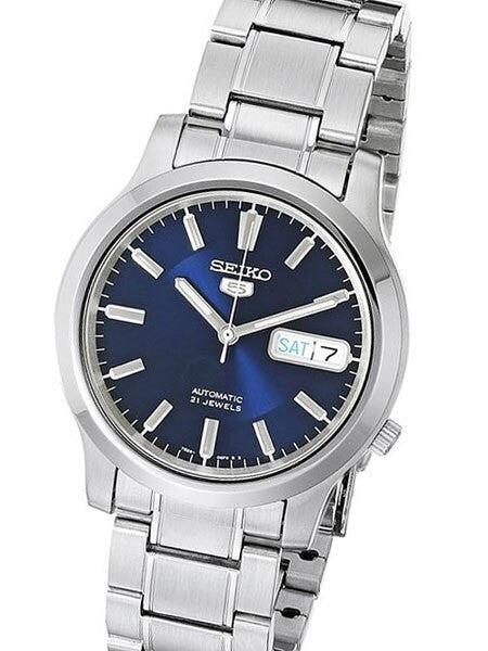 Seiko 5 Automatic Blue Dial Watch with Stainless Steel Bracelet #SNK793