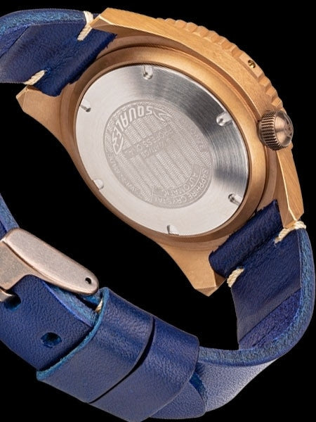 Squale 500 meter Professional Swiss Automatic Dive watch with Bronze Case #1521BR-026-BLU