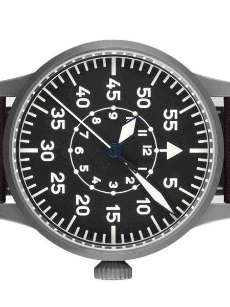 Laco Dortmund Type B Dial Swiss Mechanical Pilot Watch with Domed Sapphire Crystal #861751
