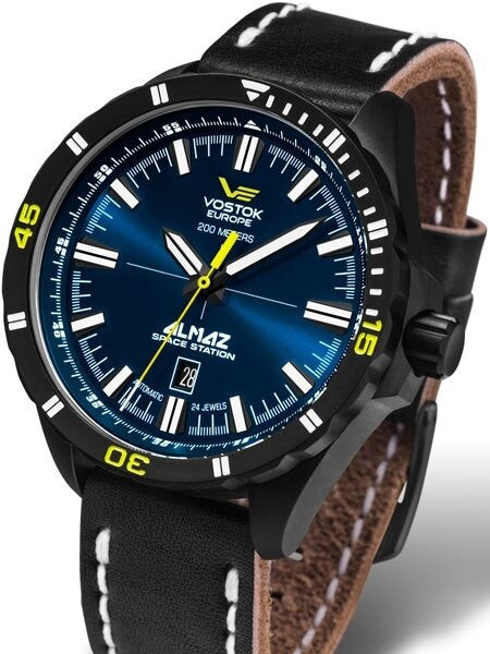 Vostok-Europe Almaz 24-Jewel, Automatic Watch with Black PVD Case #320C257
