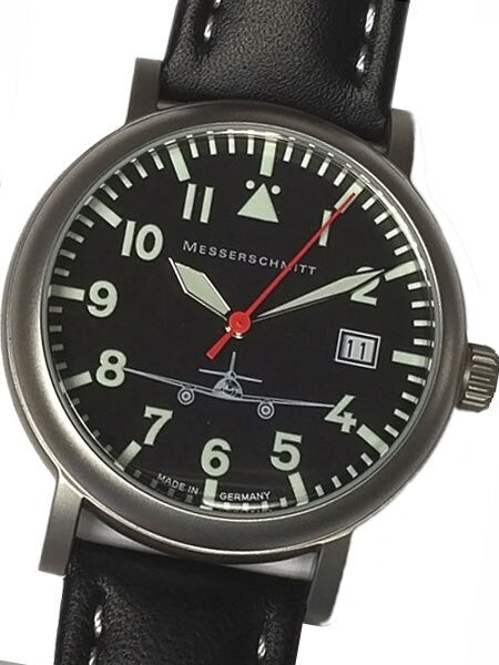 Messerschmitt Aviator Watch with Sand Blasted Case, SuperLuminova  #ME262-B1