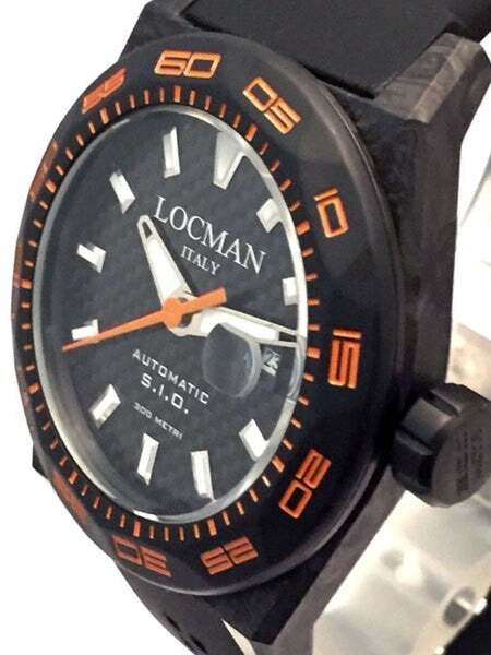 Locman Stealth 300 Meter Automatic Dive Watch with 46mm Titanium and Carbon Fiber Case #216BKPVCRBORBK