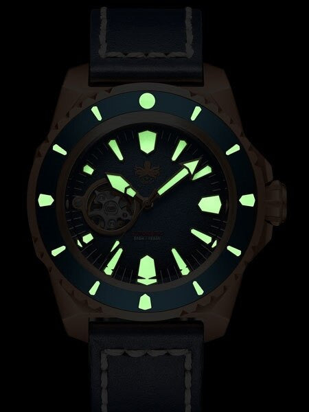 PHOIBOS Leviathan 500-Meter Automatic Dive Watch with Bronze Case, DD AR Sapphire Crystal #PY027B
