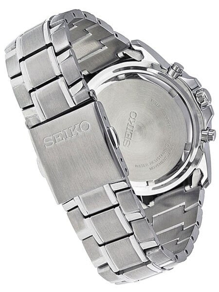 Seiko Solar Powered Chronograph Alarm Watch with 44mm Stainless