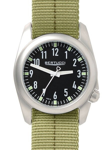 Bertucci Ventara Stainless Steel Field Watch with a DX3 Nylon Strap #11074