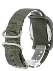 Bertucci DX3 Field Resin Watch, Defender Drab Nylon Strap, White Dial - 11019 back