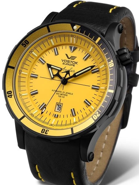 Vostok-Europe Anchar Mens Automatic Dive Watch with Tritium Tube Illumination 5104144