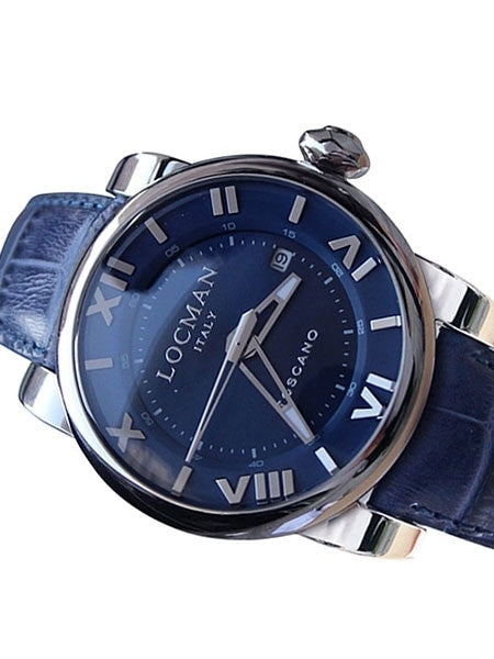 Locman Toscano Collection 100 Meter Automatic Watch with 42mm Stainless Steel Case #0590V05-00BLPSB