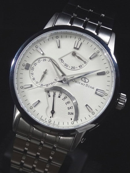 Orient Star Retrograde Day Watch with Date, Power Reserve, Sapphire Crystal #DE00002W