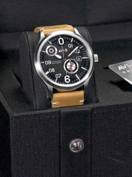 AVI-8 21-Jewel Automatic 1960's Styled Centenary Flyboy #AV-4060-01
