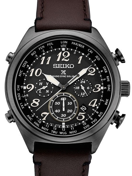 Seiko Radio Synced, Solar Powered ,World Time Chronograph Watch